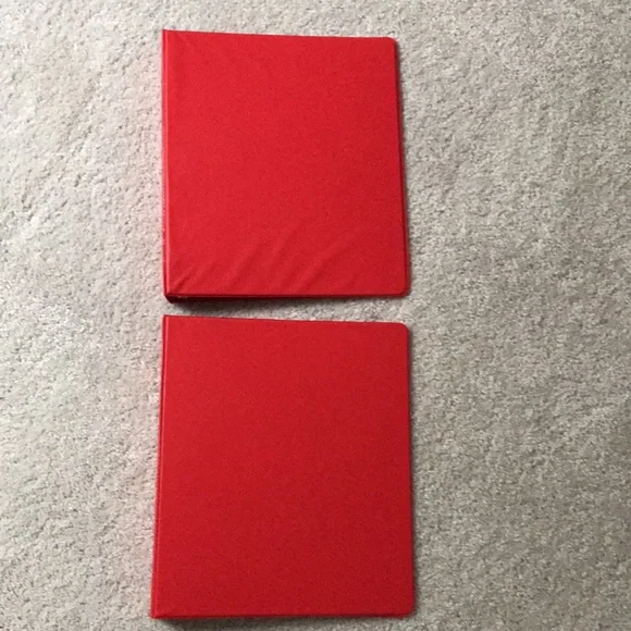 Two Red One Inch 3 Ring Binders - Picture 2 of 4